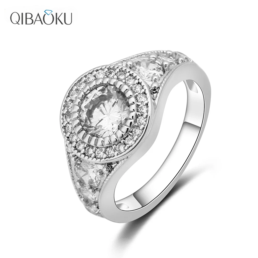 

Delicate Cubic Zirconia Ring for Women Fashion Big Rings Engagement Wedding Promise Princess Jewelry Crystal Ring