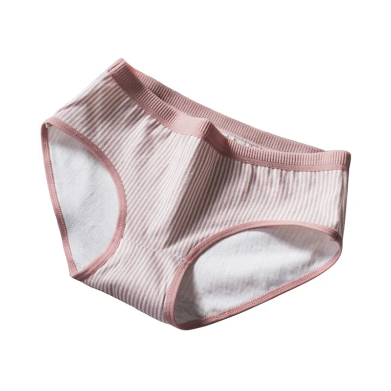 Женские хлопковые трусики AIDEVER в полоску большие размеры XXL | Женская одежда