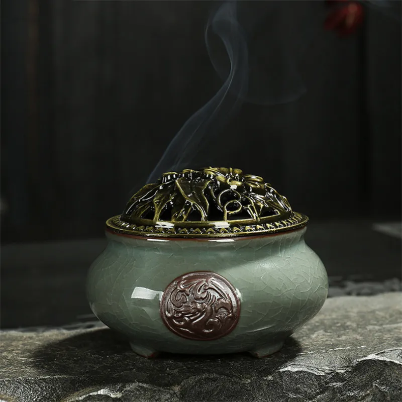 Celadon благовония горелка Керамическая Москитная Ge печь кадильница для