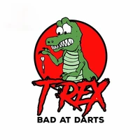 fashion for trex bad at darts car stickers waterproof personality tuning decal funny sticker for car decoration 13cm x 9 8cm