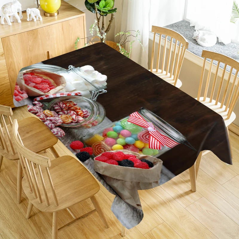 New Arrival Colorful Candy Tablecloth Washable Cloth Thicken Oxford Rectangular Table for Wedding 140X250cm | Дом и сад