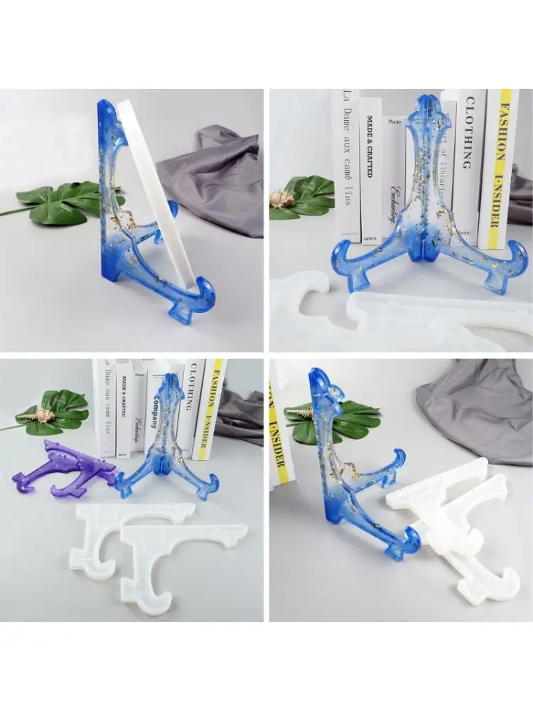 

2Pc 10 inch Display Stand Picture Frame Holder Silicone Epoxy Resin Casting Mold B36D