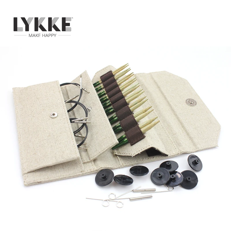 

Набор сменных круговых вязальных спиц Lykke Wood Bamboo 3,5 дюйма
