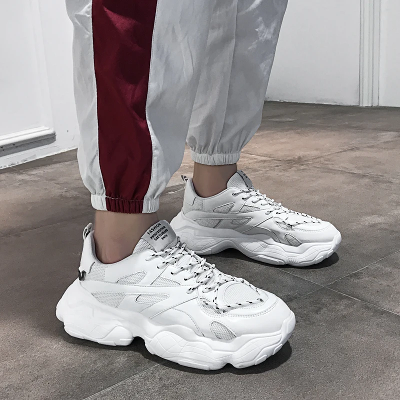 Новинка Мужская повседневная обувь Массивные кроссовки на платформе Обувь На
