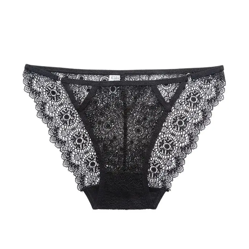 Черные кружевные сексуальные горячие прозрачные трусики дышащие Нейлоновые