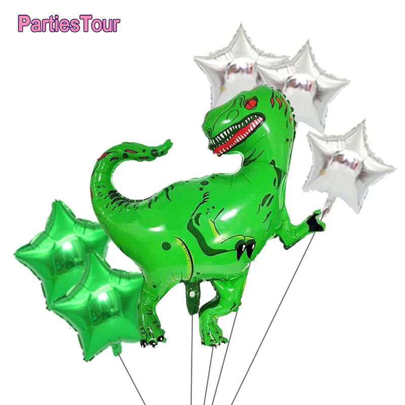 6 шт./компл. Гелиевый шар Динозавр для вечерние НКИ тираннозавр фольгированные