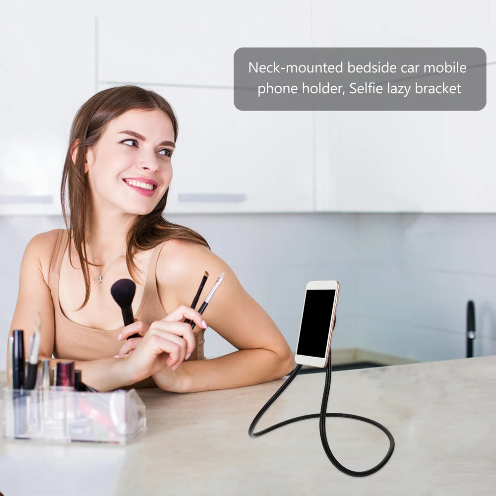 

Magnetic Neck Phone Holder Pad Phone Car Holder Lazy Phone Support Stand