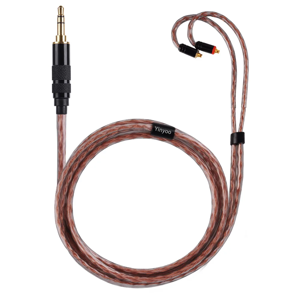 Yinyoo Позолоченные наушники IEM кабель 2 5/3 5/4 4 мм сбалансированный с MMCX/2pin разъемом