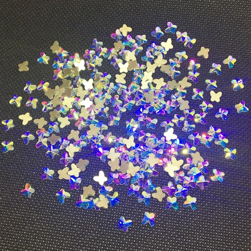 50 шт. весенние Стразы с бабочками для дизайна ногтей украшения бантами 3D