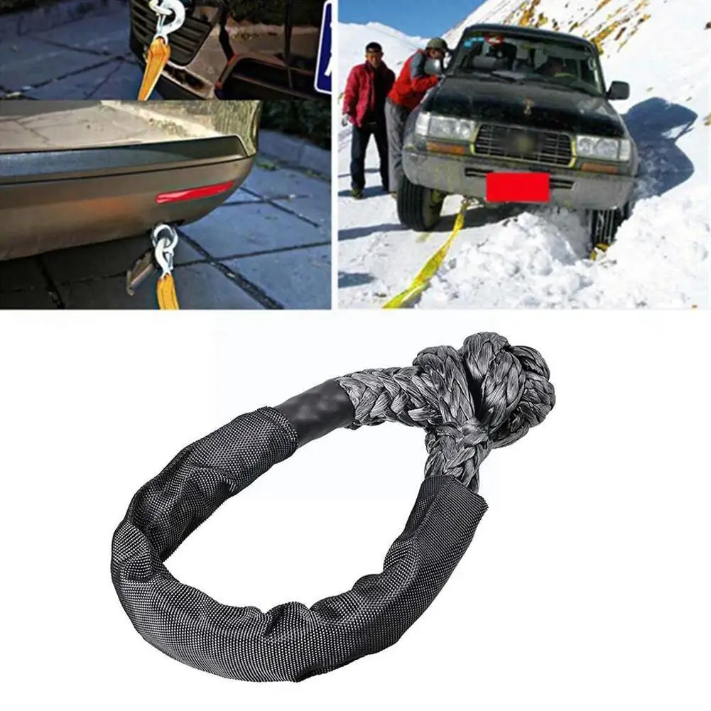 

38000lbs Break Strength Synthetic Soft Shackle 1/2" Inch With Tool Rugged Recovery Protective Sleeve For Vehicle X Shackles M9w2