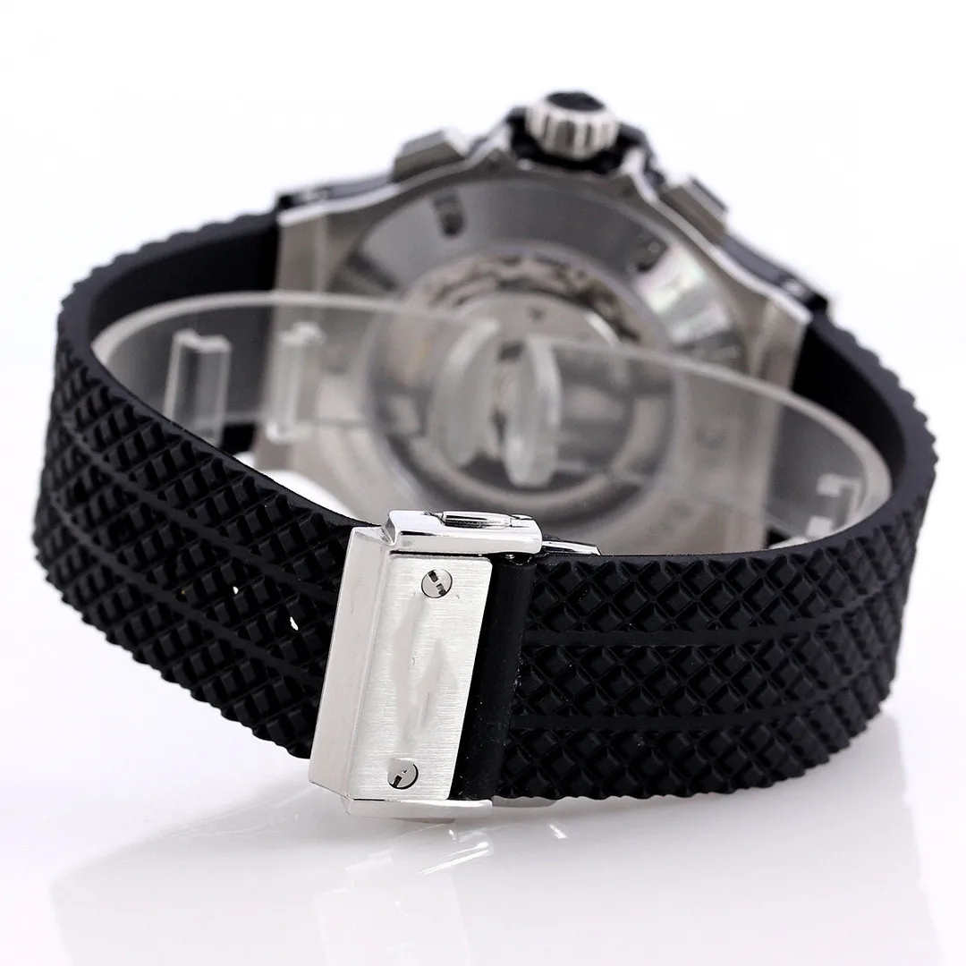 

Men Watch Titanium case 5ATM waterpoor 4100 automatic movement HUB Watches SIlicon strap
