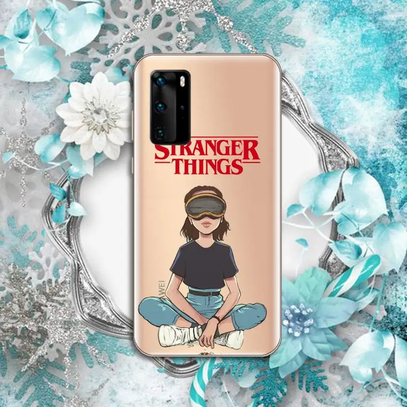

Stranger things TV series pattern Phone Case Transparent for Huawei P honor 8 10i 20 30 40 smart 2019