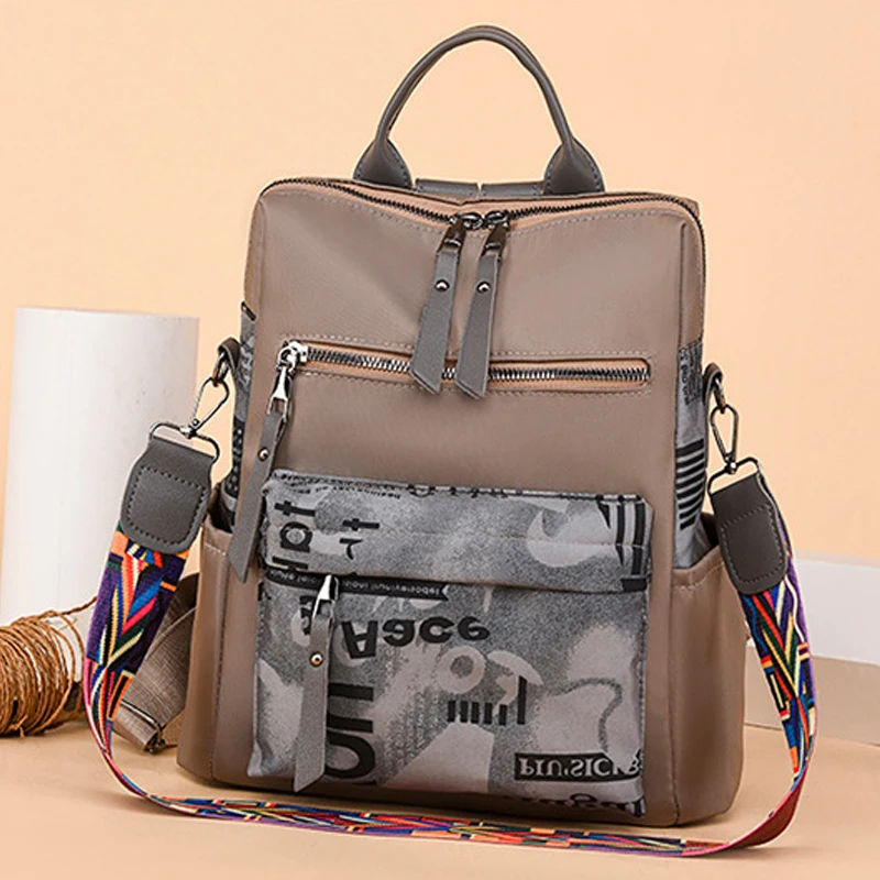 

Casual England Style Women's Backpack Oxford Cloth Fashion Shoulder Bags For Teenagers Girls Large Capacity Travel School Bag