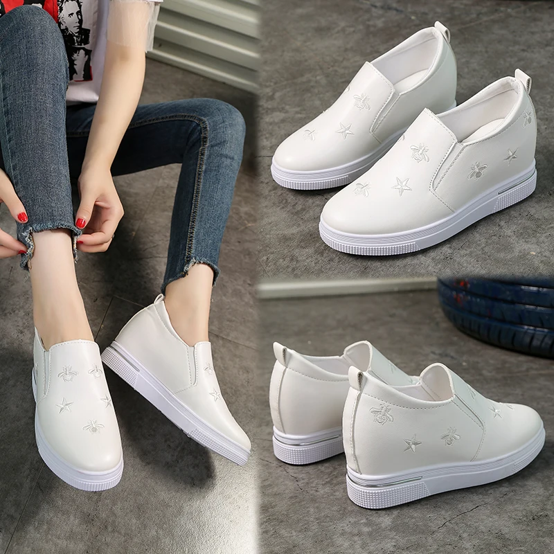 

Summer Women Flats Shoes Woman Net Surface Loafers Slip on Honeybee Embroidered Flats Breathable Loafers Shoes for Women