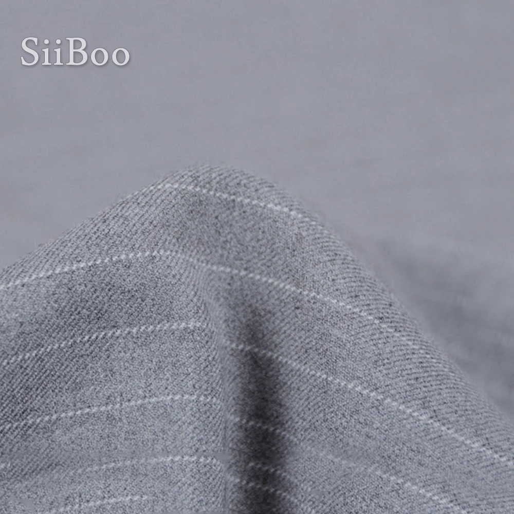 Европейский стиль весна-осень серая полосатая льняная ткань для костюма Тренч