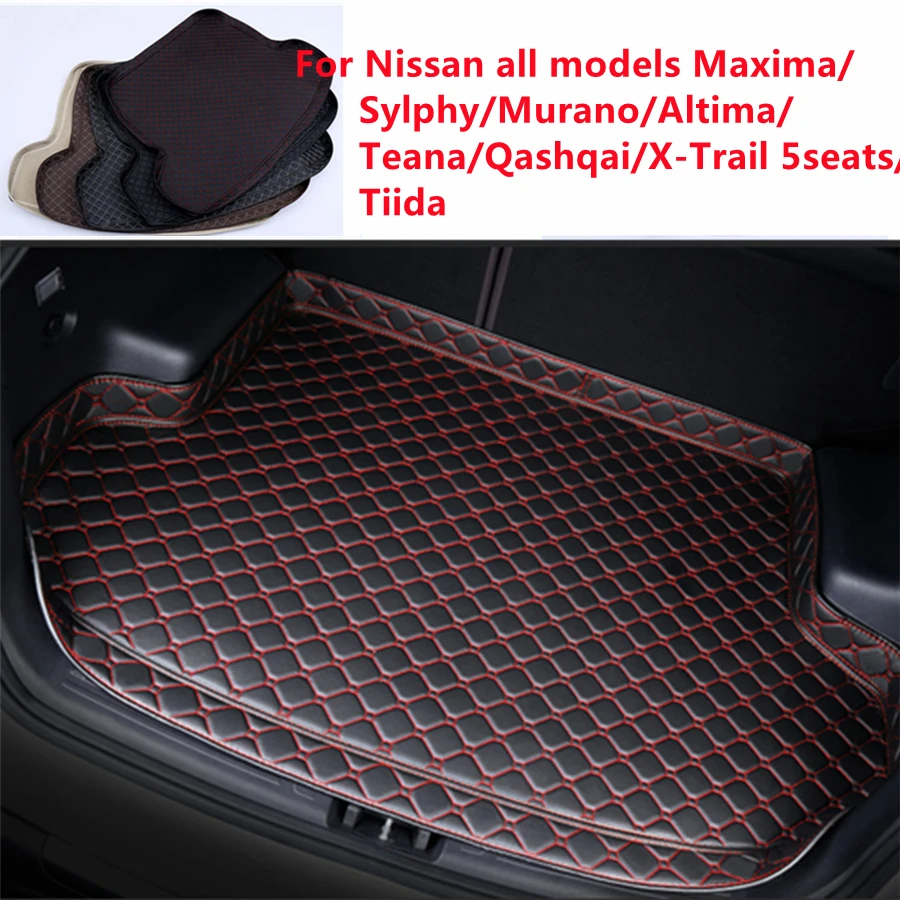 

Специальные коврики для багажника автомобиля для Nissan Tiida X-Trail Qashqai Murano Altima Teana Sylphy Maxima, водонепроницаемые коврики для багажника