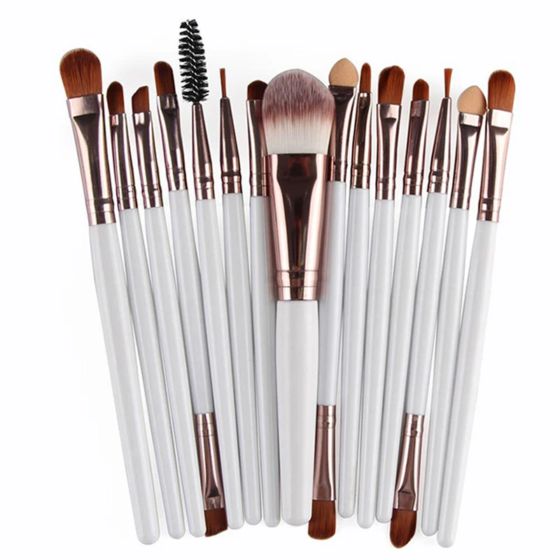 

15pcs 13cm To 15cm Set Of Makeup Brushes Eyeliner Eyelash Lip Eye Shadow Foundation Powder Cosmetic Beauty Tool Kit Hot Sale