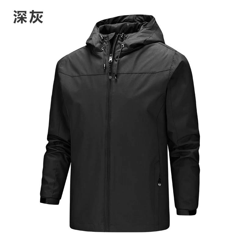 Homme jacket men new coats plus size S-5XL solid color hooded Thin windbreaker jacket windproof and waterproof outdoor men