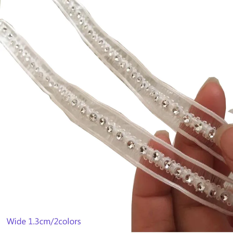 

1.3cm Wide New Beads white black lace fabric trim ribbon collar DIY sewing applique Flowers embroidered 3D fringe wedding supply