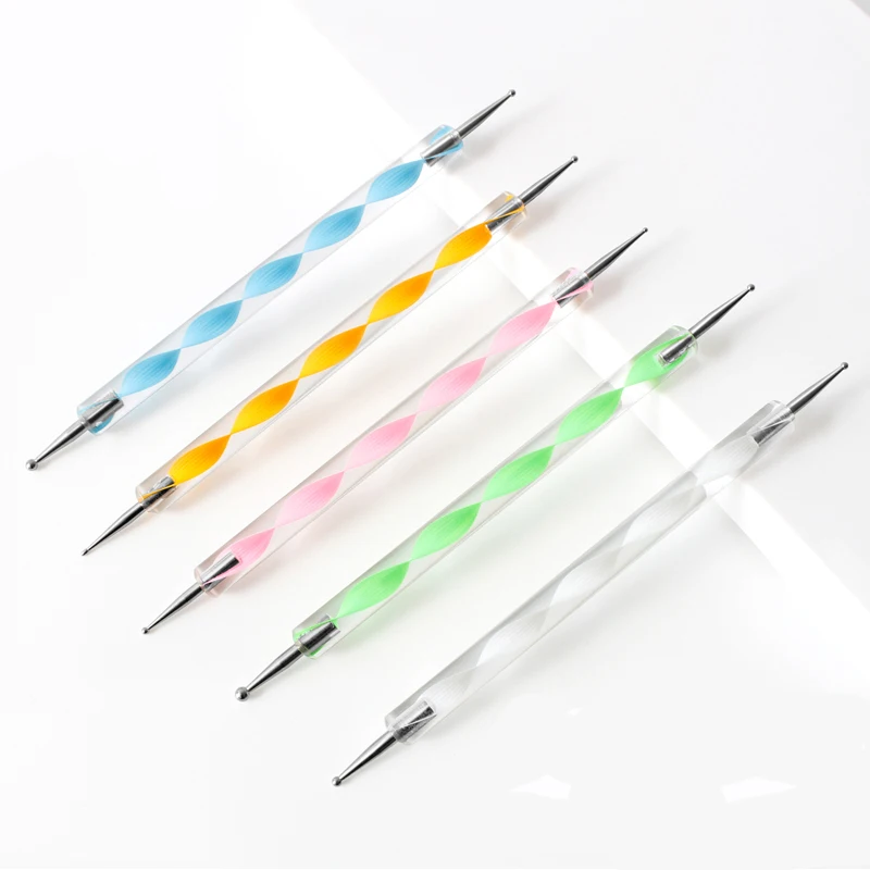 Точечные ручки для дизайна ногтей двусторонние инструменты 2 способа сверления