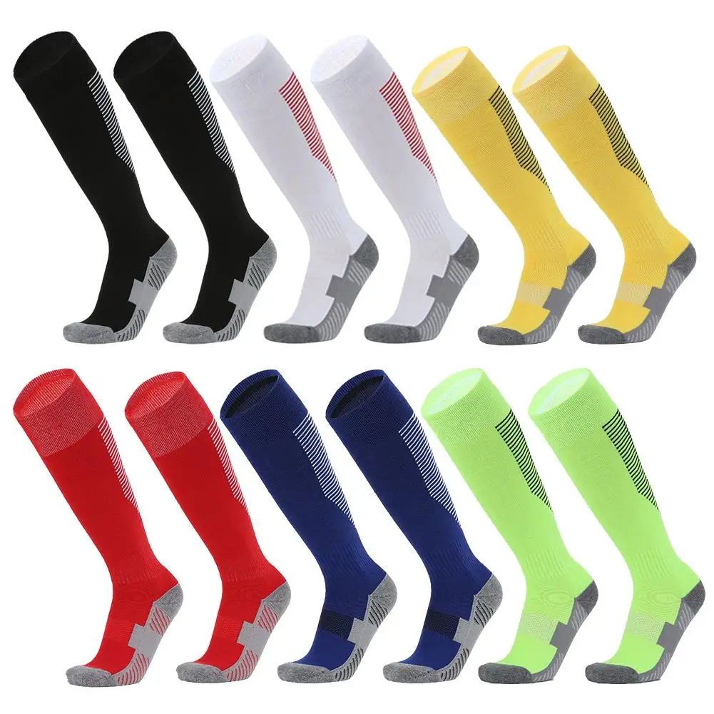 

Durable Sports Socks Classic Delicate Children Sports Soccer Socks Breathable Shock Absorption Thicken Knee-high Socks