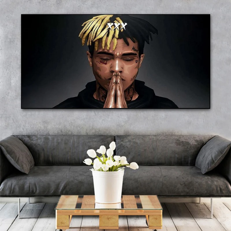 Плакаты и принты в стиле хип-хоп музыкальный певец Картина на холсте настенное
