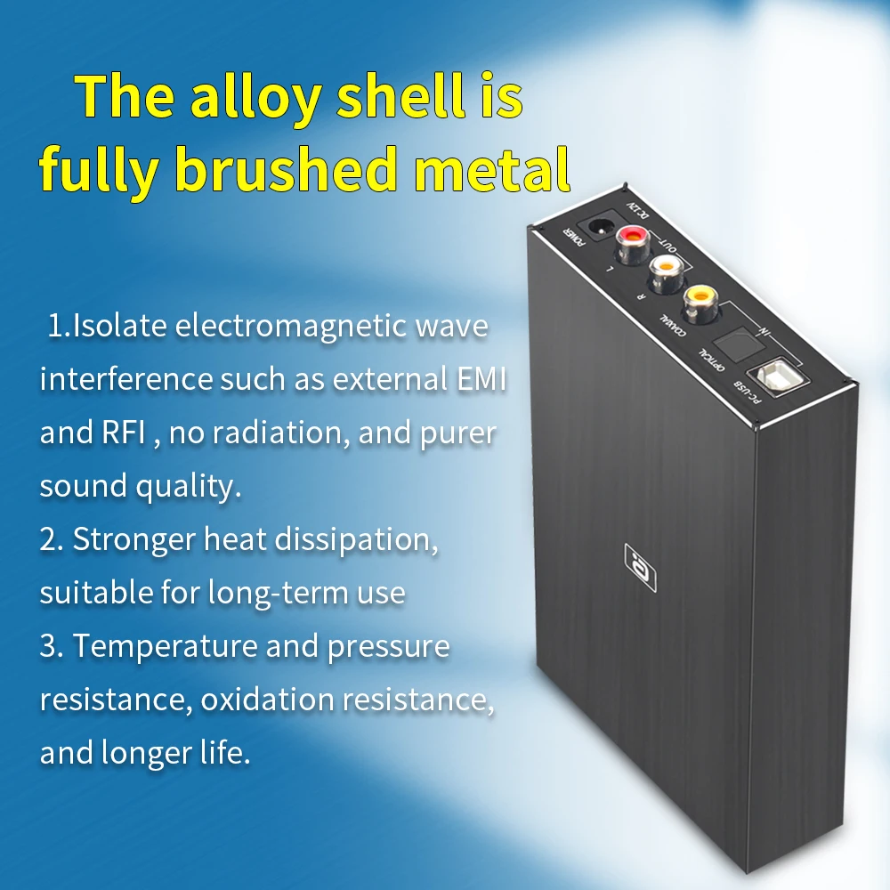 Мини Hi-Fi цифровой аудио декодер AYINO DA580 USB DAC усилитель для наушников 24 бит 96 кГц