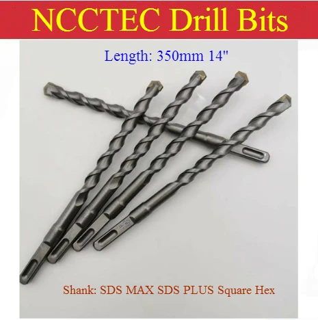 

[Length 350mm 14'' ] Diameter 3-50mm 0.12''-2'' carbide core drill bits | Hammer hole saw SDS MAX SDS PLUS Square Hex Shank