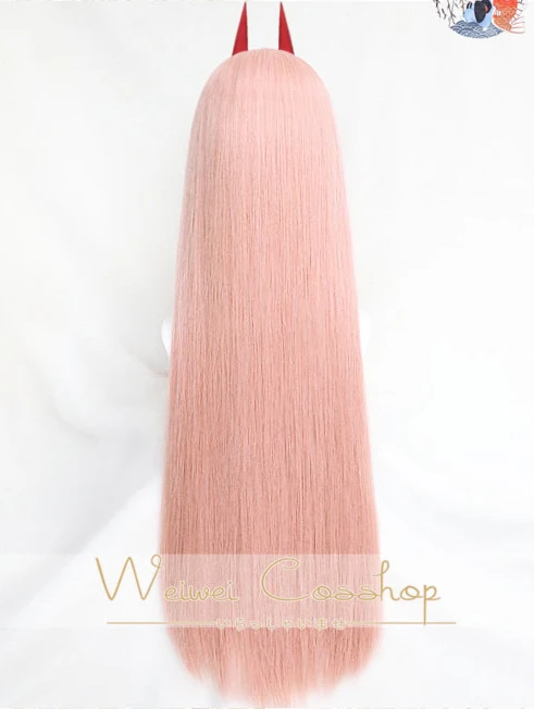 Chainsaw Man power cosplay wig 80cm Long Straight Synthetic Hair Heat Resistance With hairclip + Wig Cap