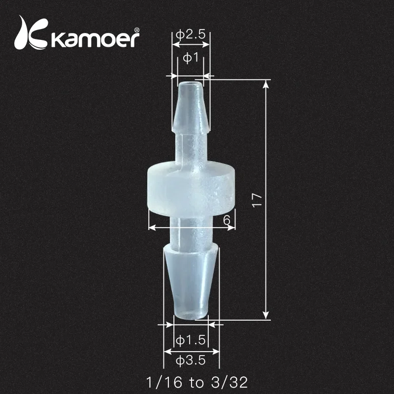 Kamoer проходной разъем пробки - Цвет: 1-16to-3-32