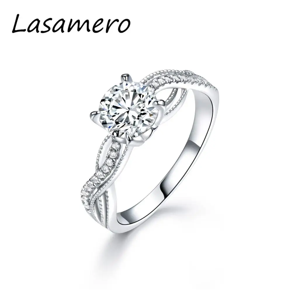 

LASAMERO Milgrain , , 1.00CT, , DEF, , , , 14 K