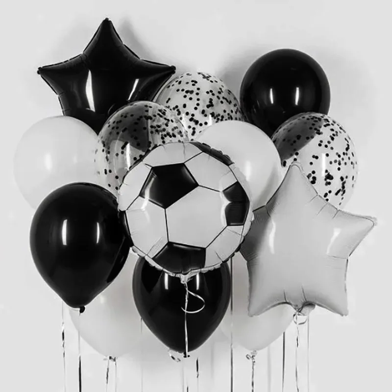 13pcs 18inch Football Star Foil Balloons Man Boy Soccer Theme Birthday Party Decoration Sports Meet Event Supplies Air Balloon | Дом и сад