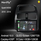 Автомобильный радиоприемник NaviFly 6G + 128G, Carplay, Android 10, с голосовым управлением, мультимедийный видео-и аудиоплеер для Chevrolet Spark M300 2009 - 2016