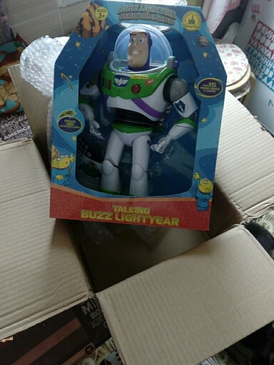 Buzz in box 30 см говорящая Вуди и Джесси Базз Лайтер ПВХ фигурка кукла игрушка Рождественский подарок на день рождения для детей - Цвет: Buzz in box