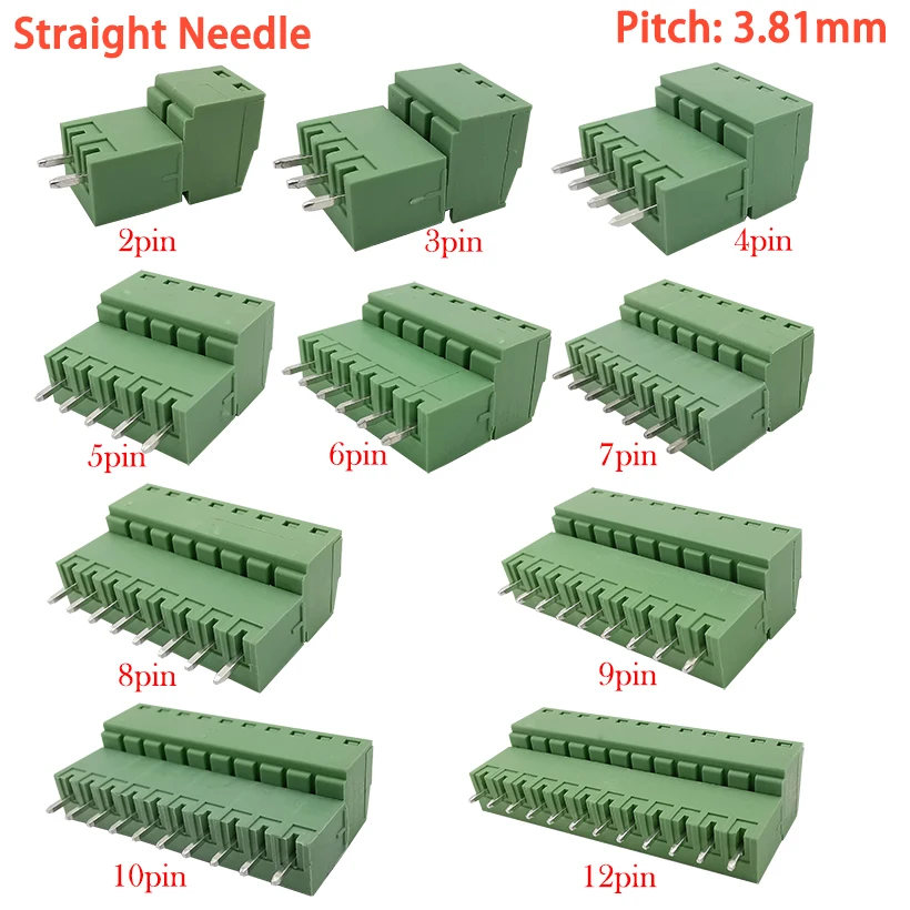 5/10 пар 15 EDG 3 81 мм KF2EDG PCB винтовая Клеммная колодка штырьковый прямой игольчатый