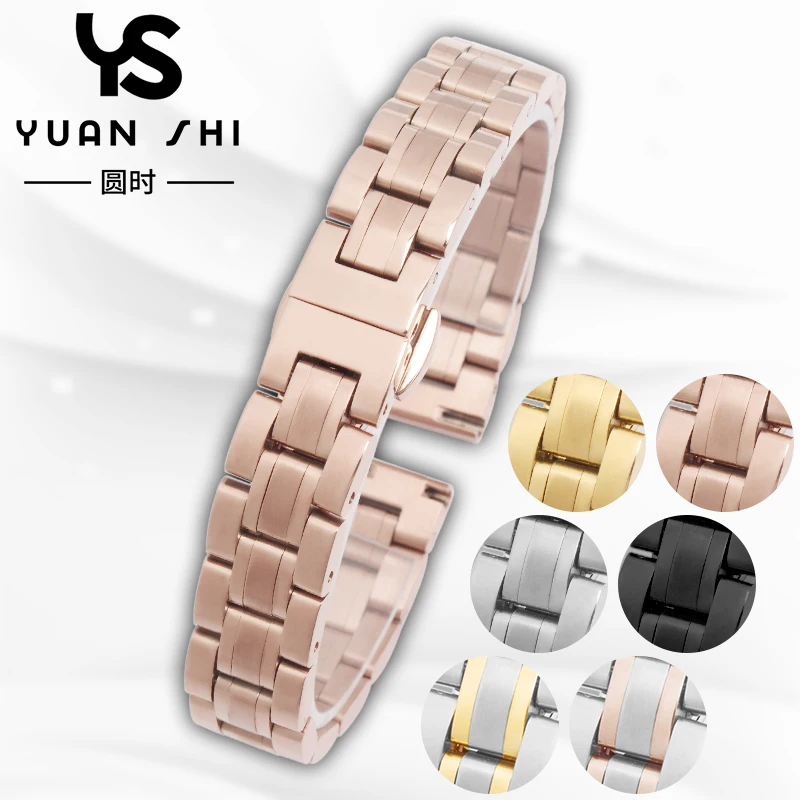 Ремешок для часов из нержавеющей стали женский браслет цвета розового золота 12