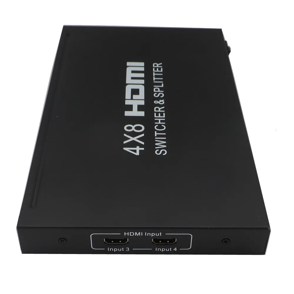 4K 3D HDMI переключатель/Разделитель 4x8 переключатель разделенный Hdmi ИК RC управление