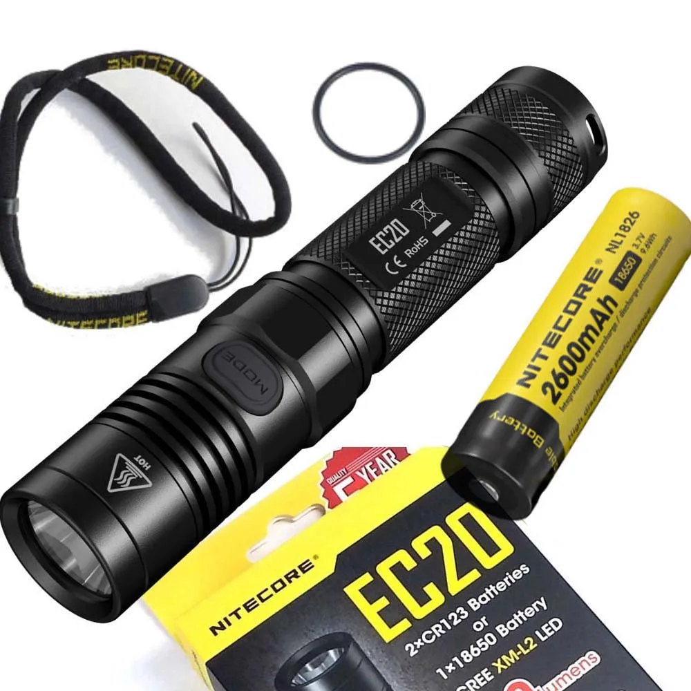 NITECORE EC20 флэш светильник CREE XM L2 T6 светодиодный максимум 960 люмен дальность луча 222
