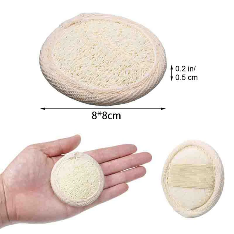 

8 Pack Wooden Soap Case Holder Natural Wooden Holder & 24 Pieces Exfoliating Loofah Pad Facial Body Scrubber