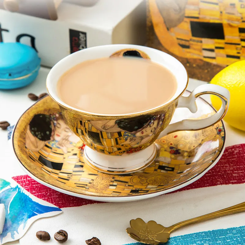 Креативная кружка в европейском стиле из костяного фарфора 2 комплекта/коробка