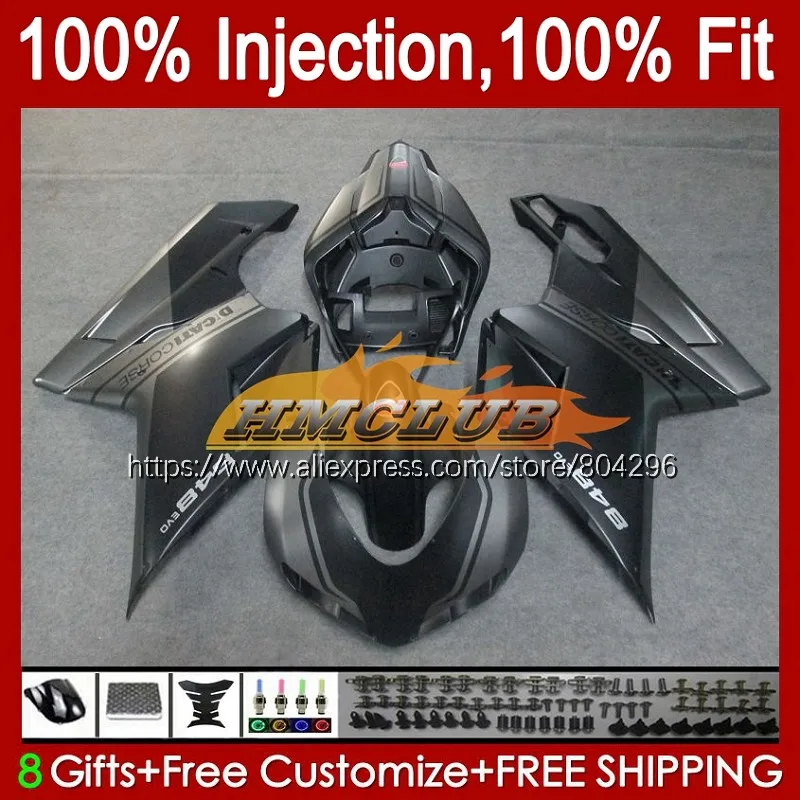 

Инъекция для DUCATI 848 1098 1198 R S 107No.7 плоский черный горячий 848S 07 08 09 10 11 12 1098S 2007 2008 2009 2010 2011 2012 обтекатель