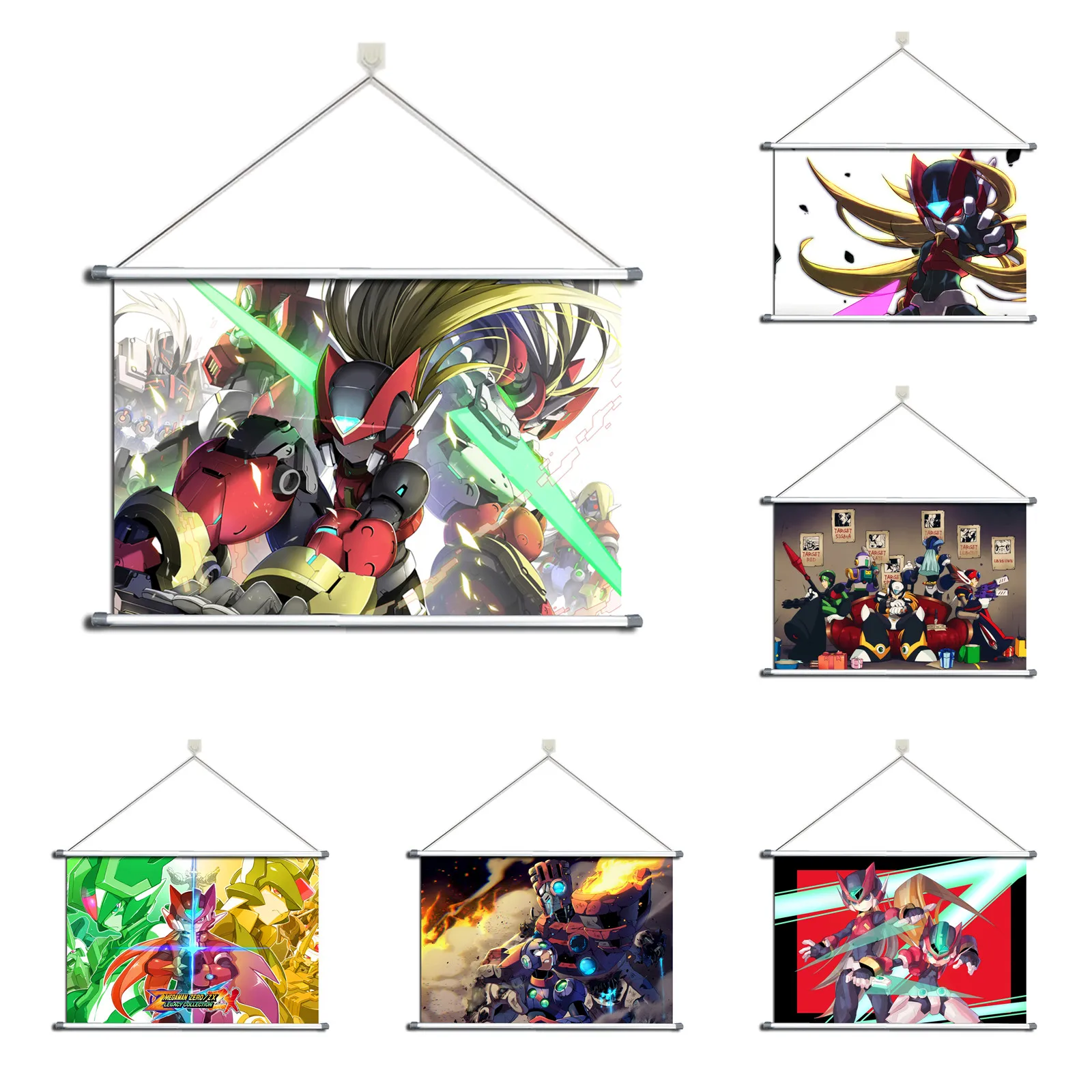 

Rockman Megaman Alloy Fabric Wall Poster Scroll
