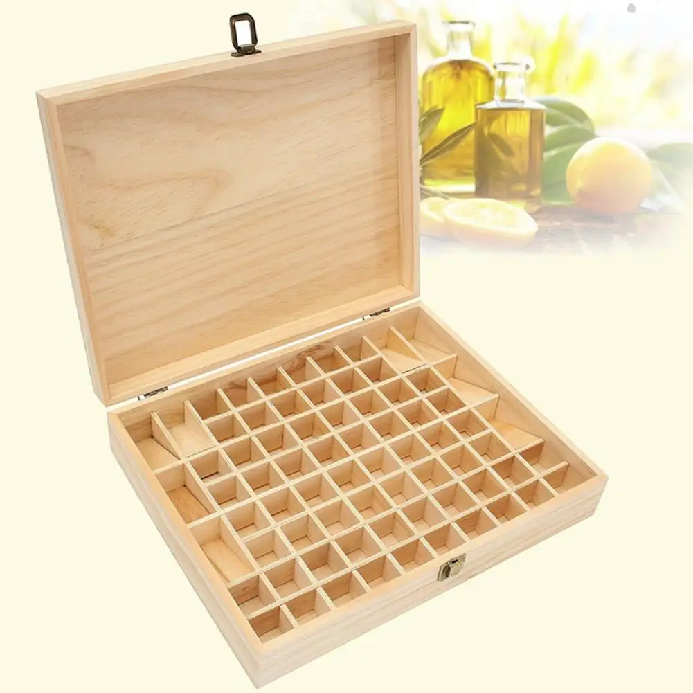 Деревянная коробка для хранения эфирных масел из цельного дерева новая