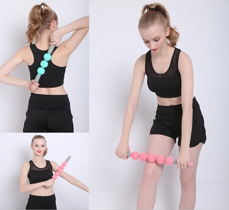 Массажная палочка для расслабления мышц Fascia роликовая удочка йоги три