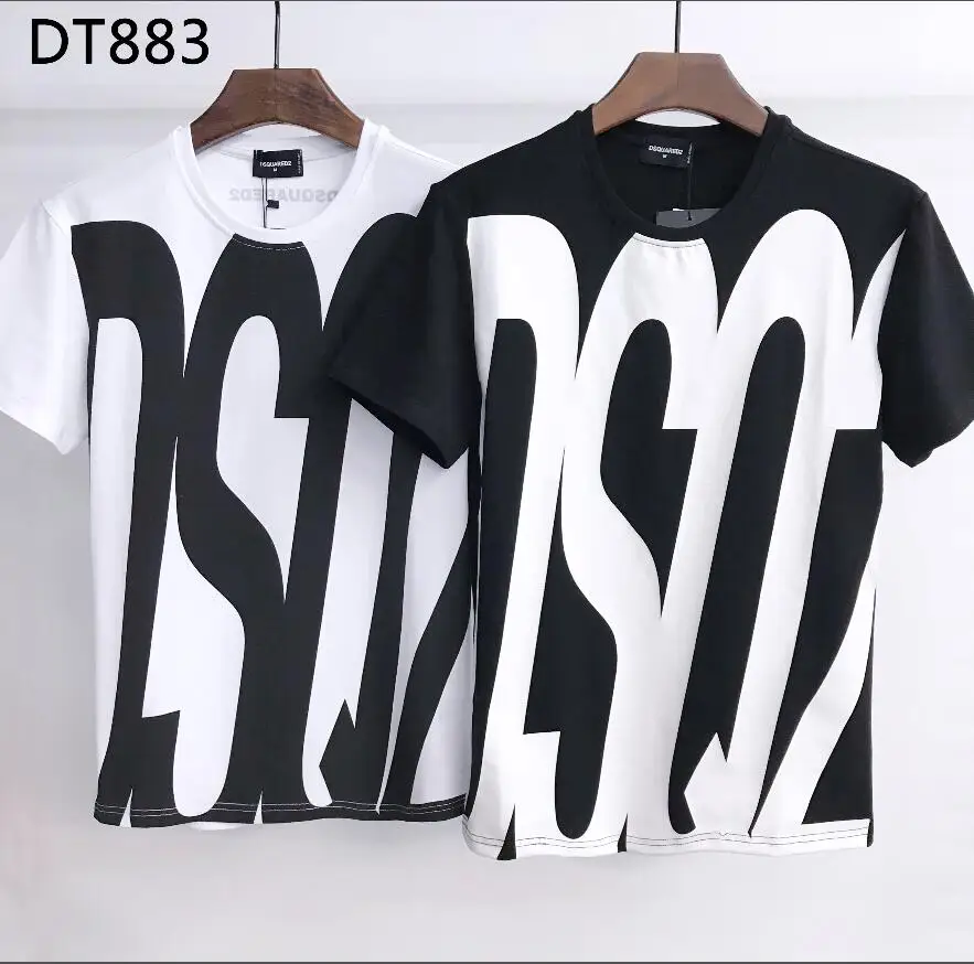

Genuine Dsquared2 dsq high-quality printed T-shirt, oversized T-shirt for couples DT883