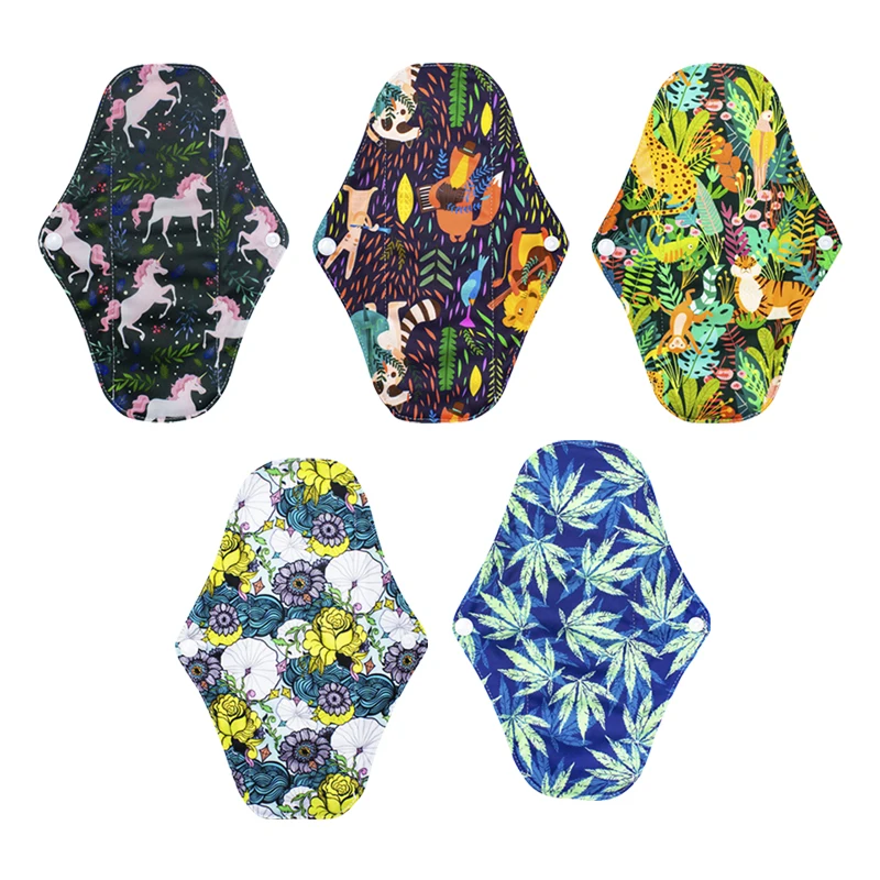 

[1PCS] Reusable Menstrual Pads Charcoal Sanitary Cloth Pad Cotton Washable Mama Panty Liner Pads Health Femine Pads