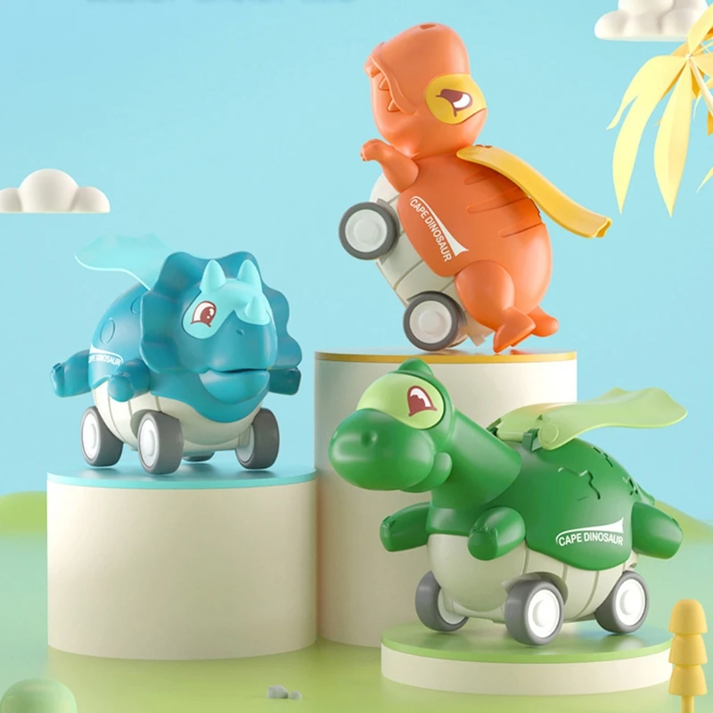 Динозавр игрушечный автомобиль Push and Go автомобили для малышей вытягивающий