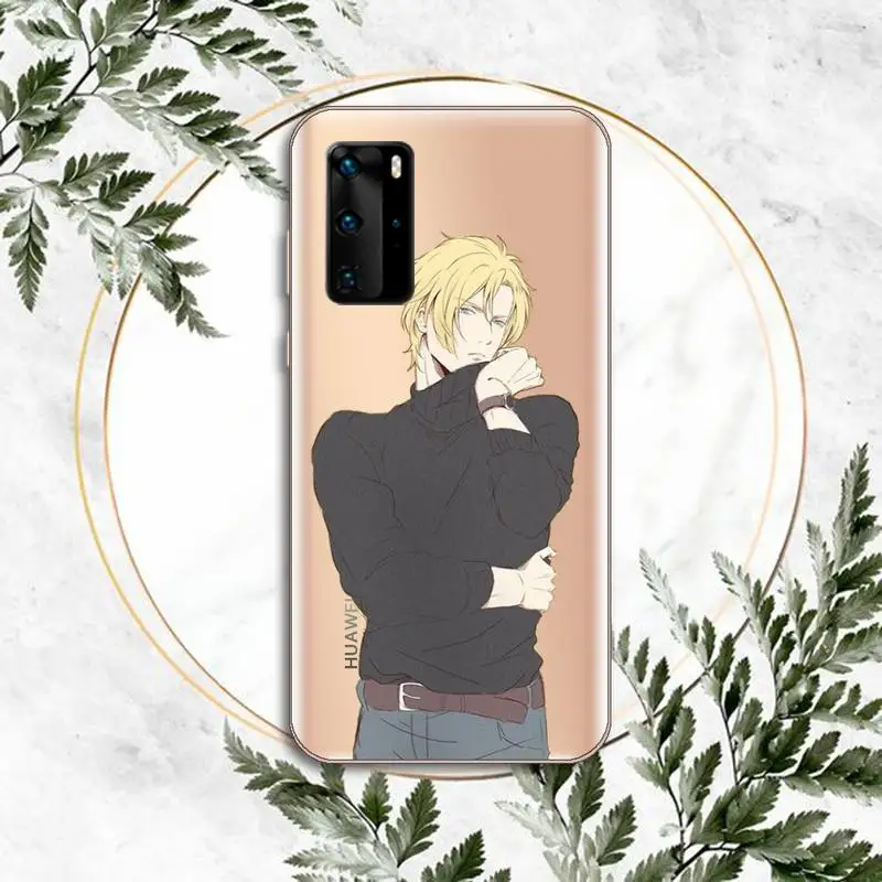 

Anime Banana Fish Phone Case Clear Transparent for huawei honor P 40 30 20 lite Pro 10 i 8 9 x p smart 2019