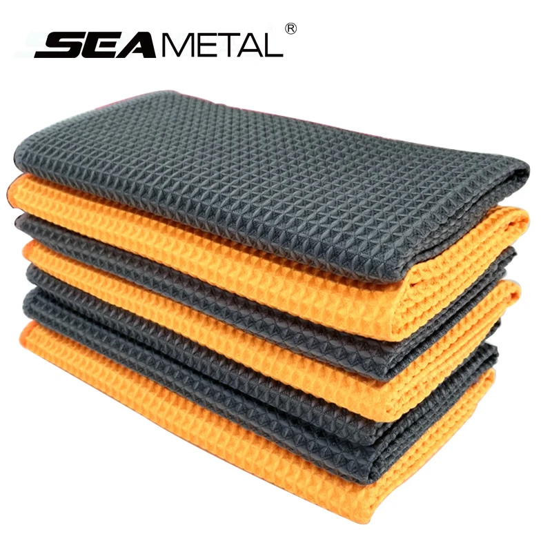 Полотенце для мытья автомобиля супер впитывающая ткань Сушки протирание окон из