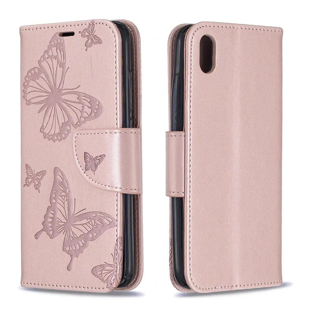 Простой Чехол-книжка с бабочкой для телефона Xia mi 9T A2 Lite Red 6 7 7A K20 Pro Note кожаная
